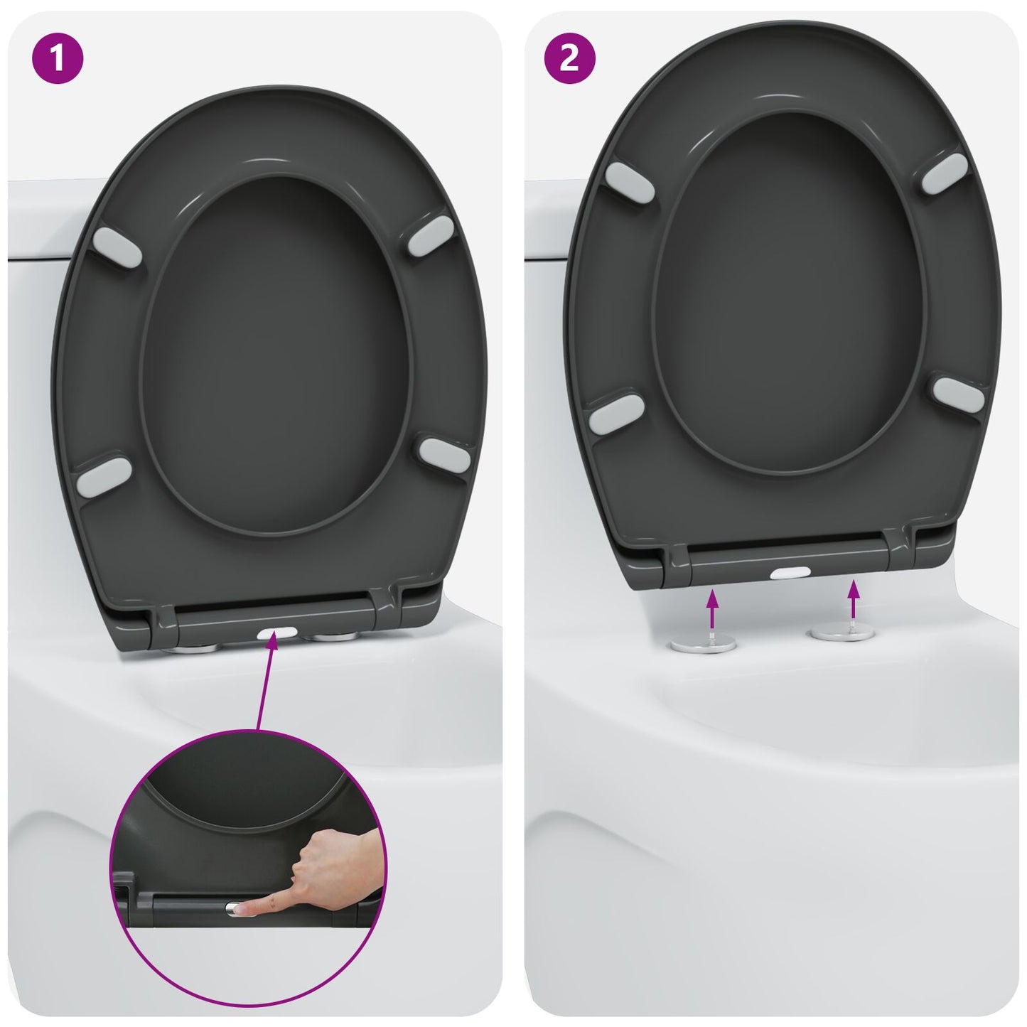 Sedile Del Wc A Rilascio Rapido Con Chiusura Morbida Duroplast