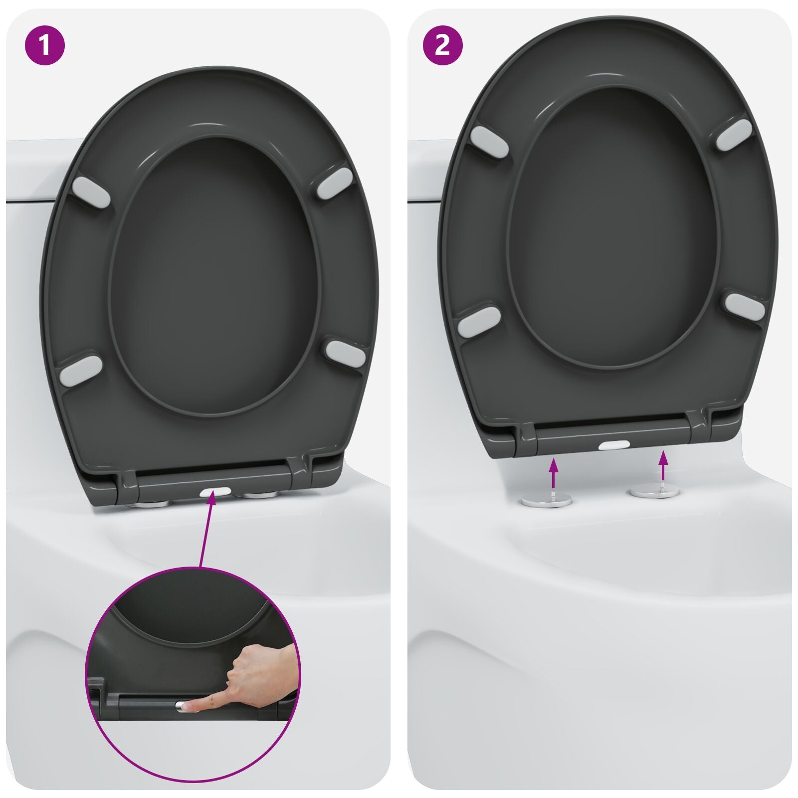 Sedile Del Wc A Rilascio Rapido Con Chiusura Morbida Duroplast