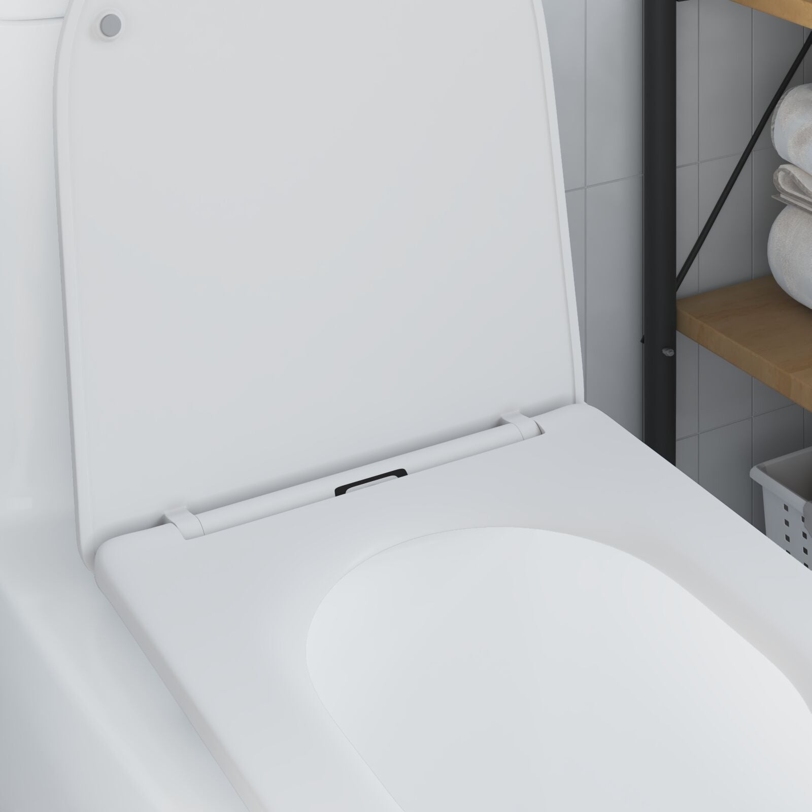 Sedile Per Toilette Con Chiusura Rapida E Soft Close In Duroplast Bianco