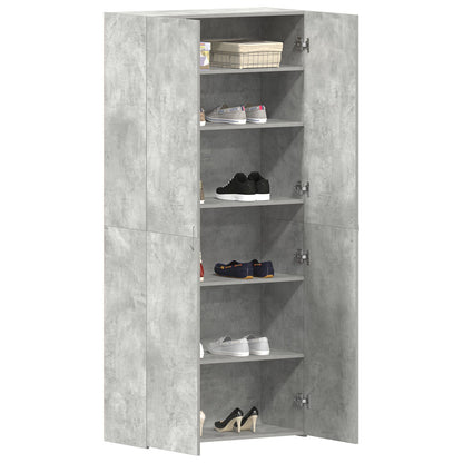 Armadio Scarpe  Grigio Cemento Legno Ingegnerizzato Armadio Scarpe
