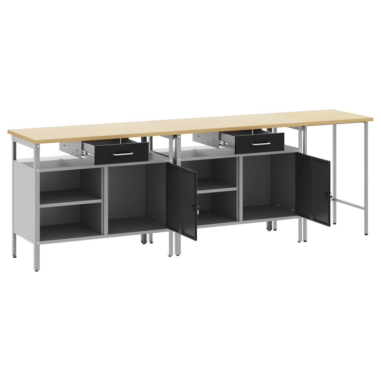 Set Di Panchine Da Lavoro In Acciaio Rosso Rosso