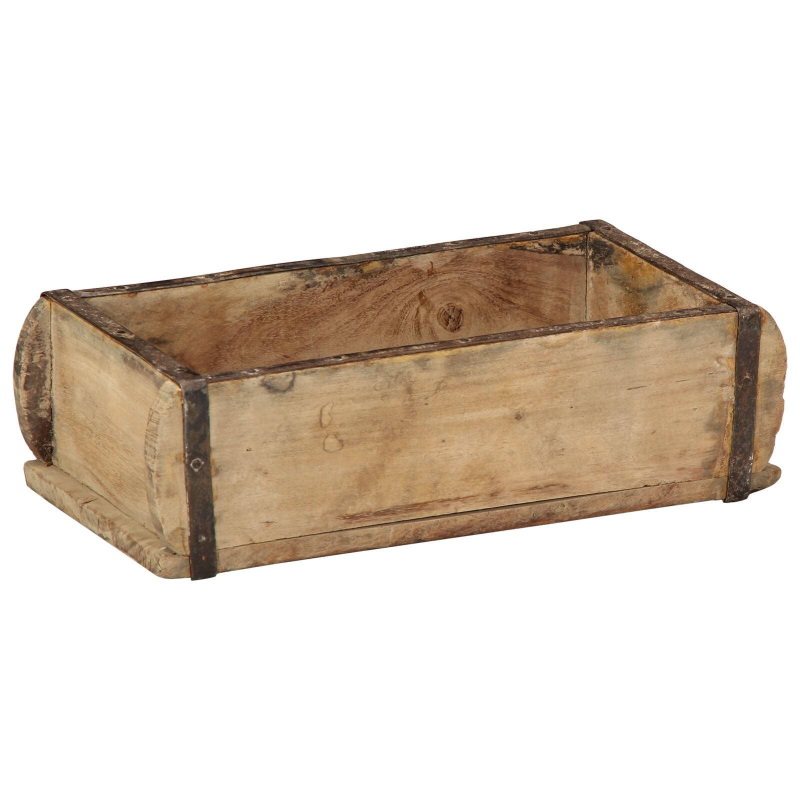 Vassoio 30X15X9 Cm Legno Massiccio Riciclato
