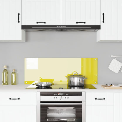 Schienale Da Cucina Giallo 110X40X0,6 Cm Vetro Temperato