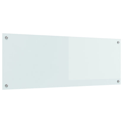Schienale Cucina Bianco 110X40X0,6 Cm Vetro Temperato