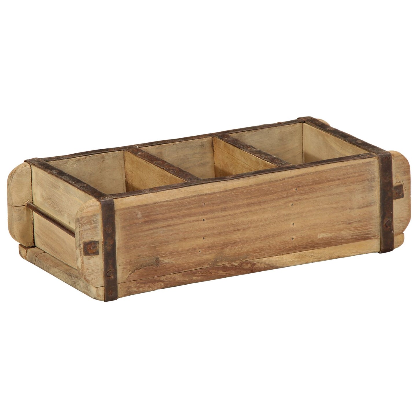 Vassoio 30X14X9 Cm Legno Massello Riciclato