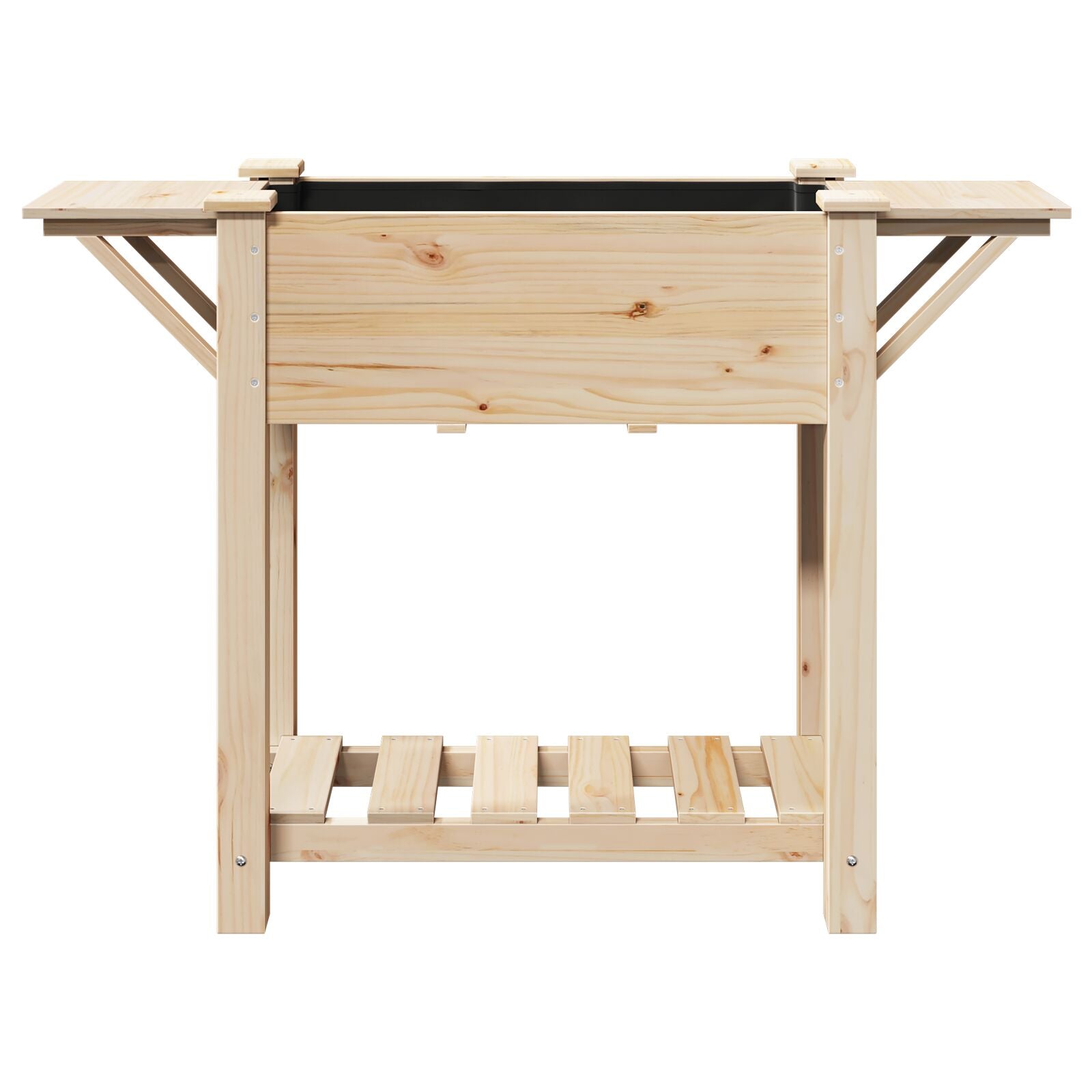 Piantana Da Giardino  Con Ripiani 111X37X76 Cm In Legno Massello Di Pino