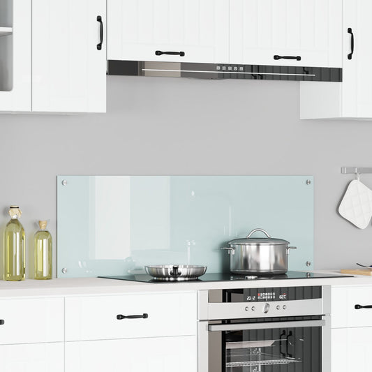 Schienale Da Cucina Bianco 120X40X0,6 Cm In Vetro Temperato