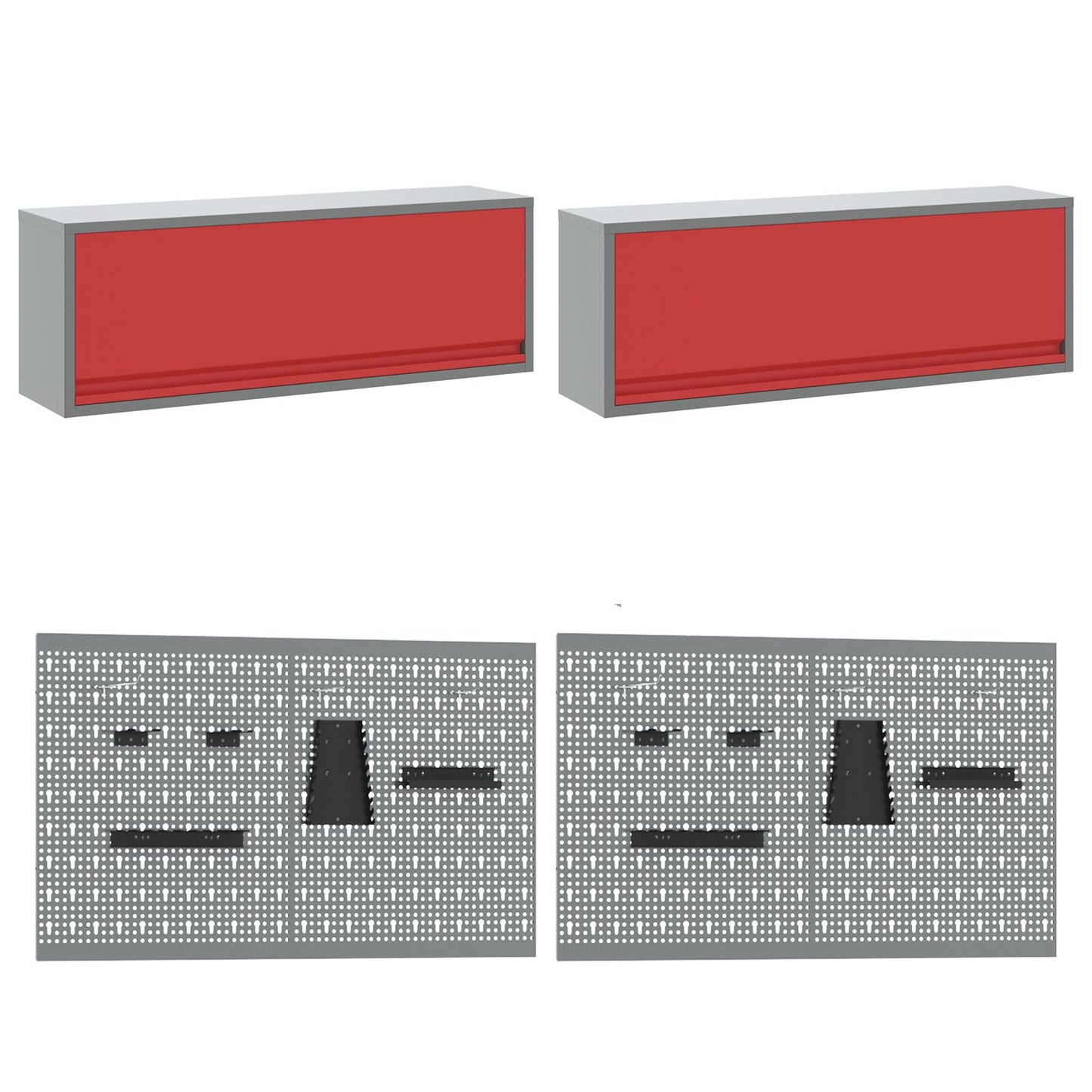 Set Da Lavoro In Acciaio Rosso Da 8 Pezzi Rosso