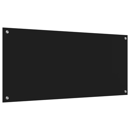 Paraforno Per Cucina  Nero 110X50X0,6 Cm In Vetro Temperato