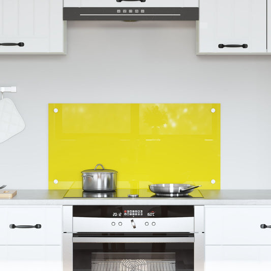 Schienale Da Cucina Giallo 80X40X0,6 Cm In Vetro Temperato