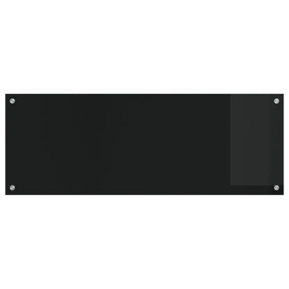 Schienale Da Cucina  Nero 110X40X0,6 Cm In Vetro Temperato