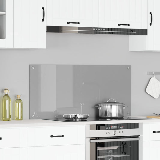 Fascia Cucina  Grigio Chiaro 110X50X0,6 Cm In Vetro Temperato