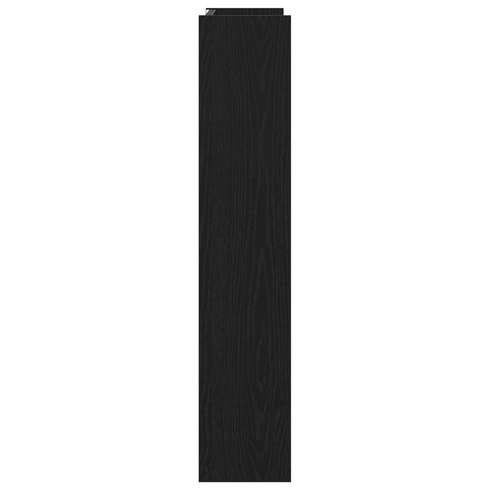 Armadio Per Scarpe  Nero Rovere 80X18X90 Cm In Legno Ingegnerizzato