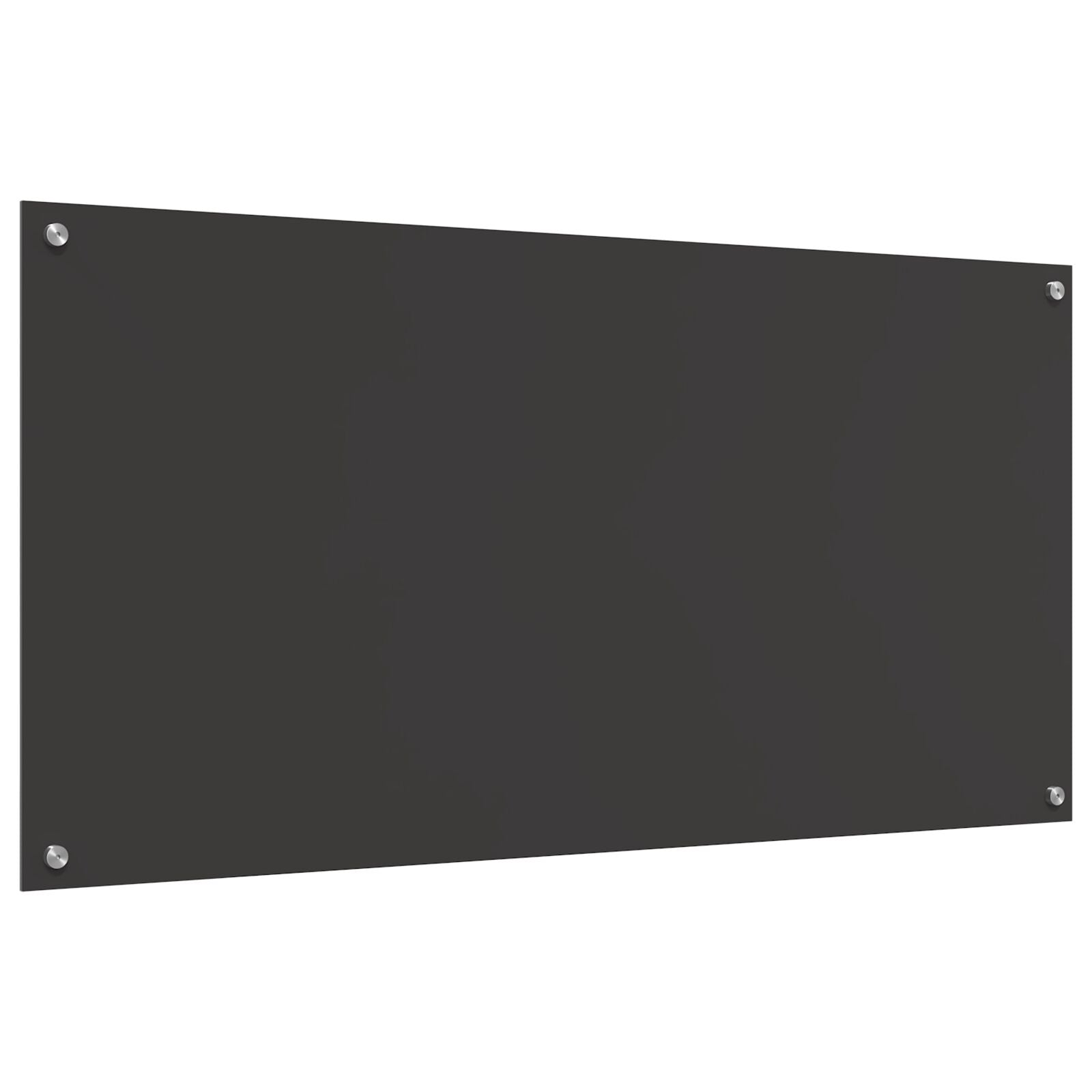 Rivestimento Per Cucina Grigio Scuro 120X60X0,6 Cm In Vetro Temperato