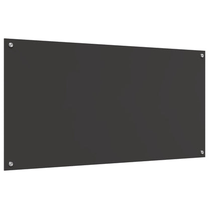 Rivestimento Per Cucina Grigio Scuro 120X60X0,6 Cm In Vetro Temperato