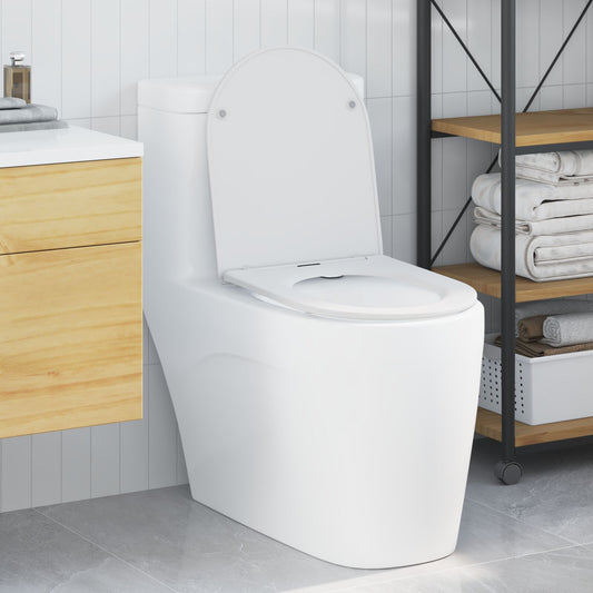 Sedile Per Toilette Con Chiusura Rapida E Soft Close In Duroplast Bianco