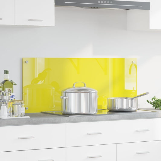 Schienale Cucina  Giallo 100X40X0.6 Cm Vetro Temperato