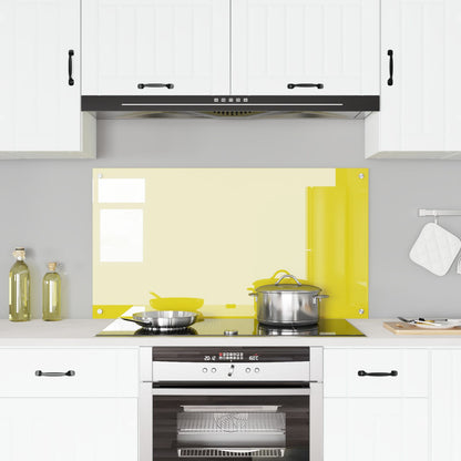 Schienale Cucina Giallo 110X60X0,6 Cm In Vetro Temperato