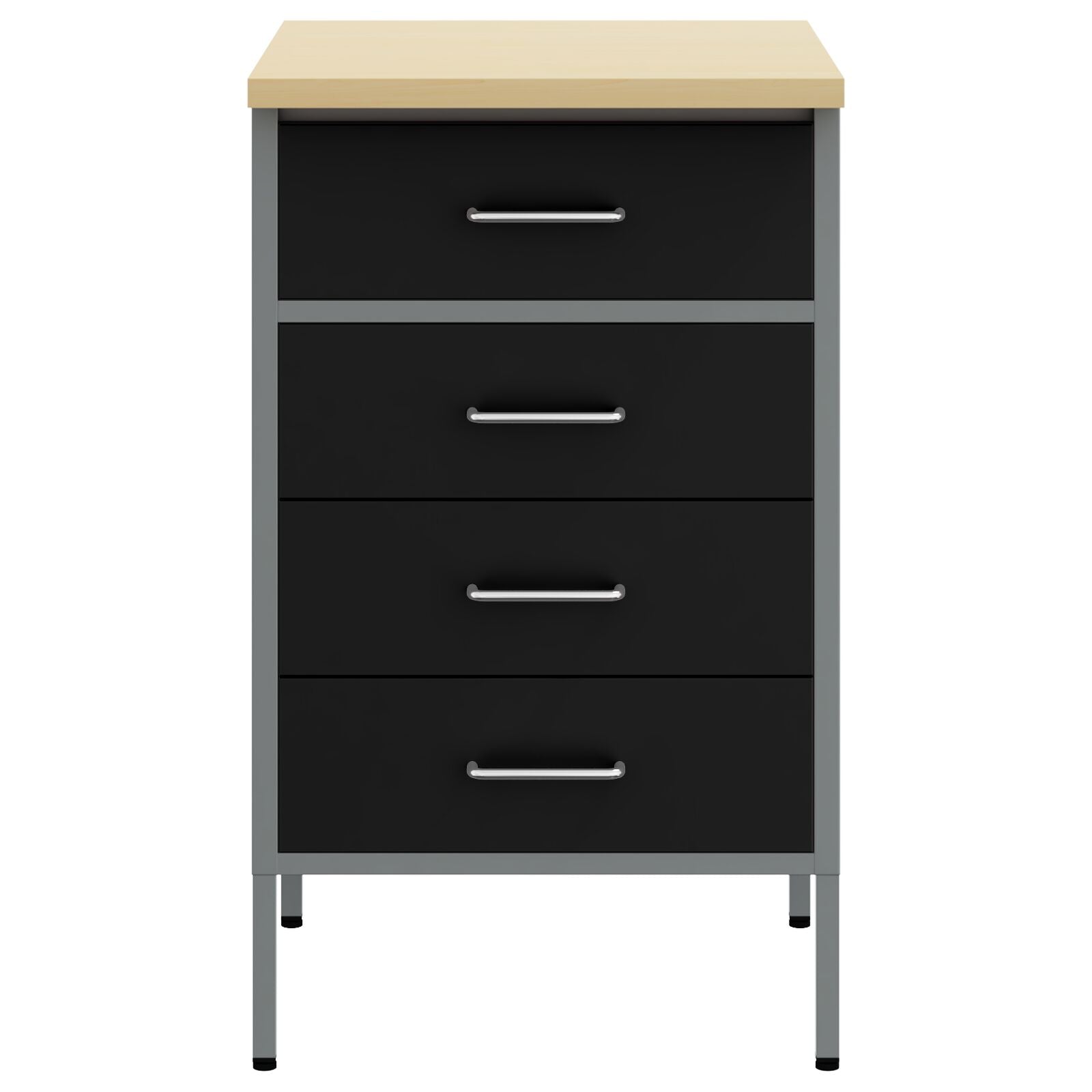 Armadio Da Lavoro  Nero 50X55X85 Cm Acciaio