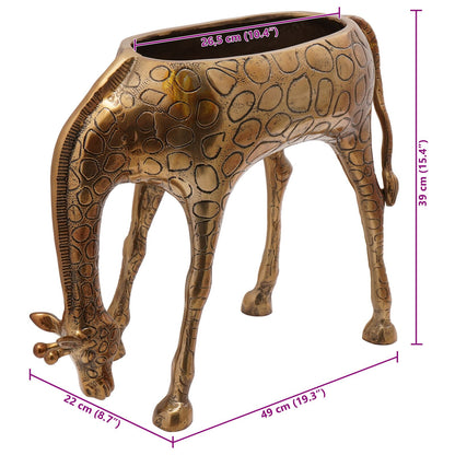 Secchiello Per Ghiaccio A Forma Di Giraffa In Ottone 49X22X39 Cm In Alluminio