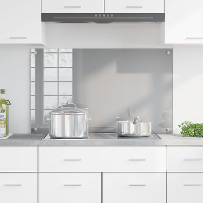Paraspigolo Cucina Grigio Chiaro 100X60X0,6 Cm Vetro Temperato