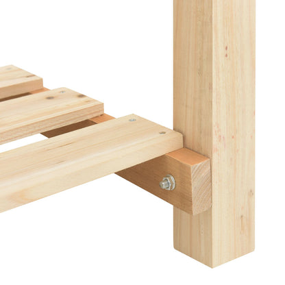 Fioriera Per Giardino Con Griglie 71X37X76 Cm In Legno Massello Di Pino