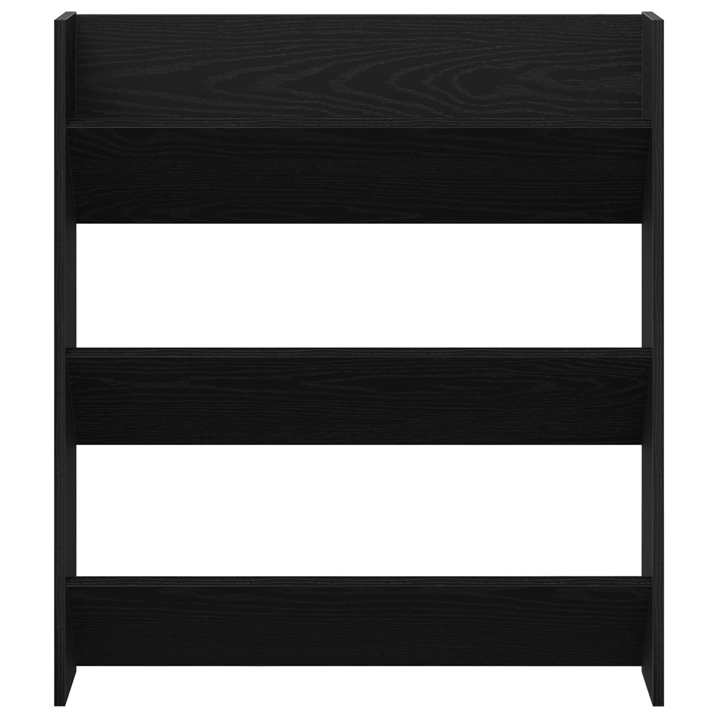 Armadio Per Scarpe  Nero Rovere 80X18X90 Cm In Legno Ingegnerizzato