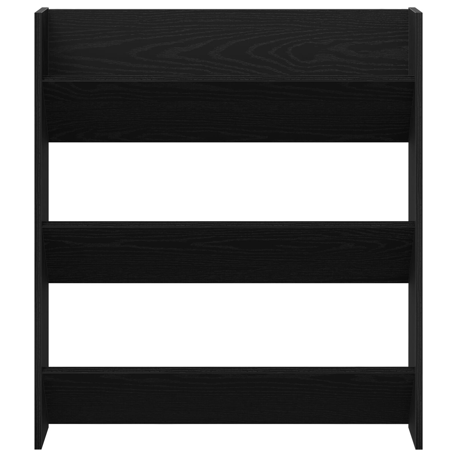 Armadio Per Scarpe  Nero Rovere 80X18X90 Cm In Legno Ingegnerizzato