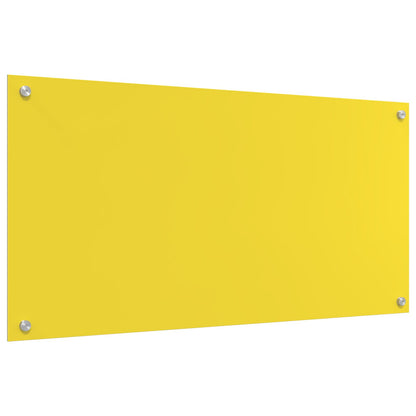 Schienale Da Cucina  Giallo 100X50X0,6 Cm In Vetro Temperato