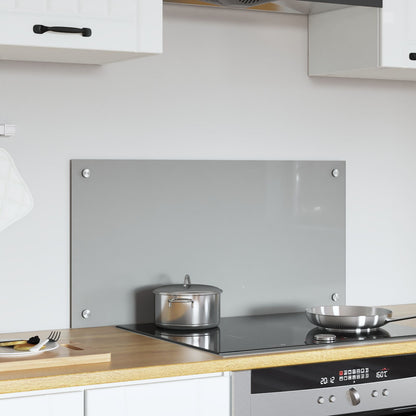 Schienale Cucina Grigio Chiaro 80X40X0,6 Cm In Vetro Temperato