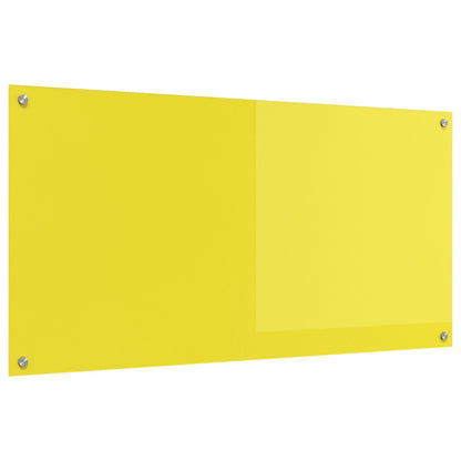 Schienale Da Cucina  Giallo 120X60X0,6 Cm In Vetro Temperato