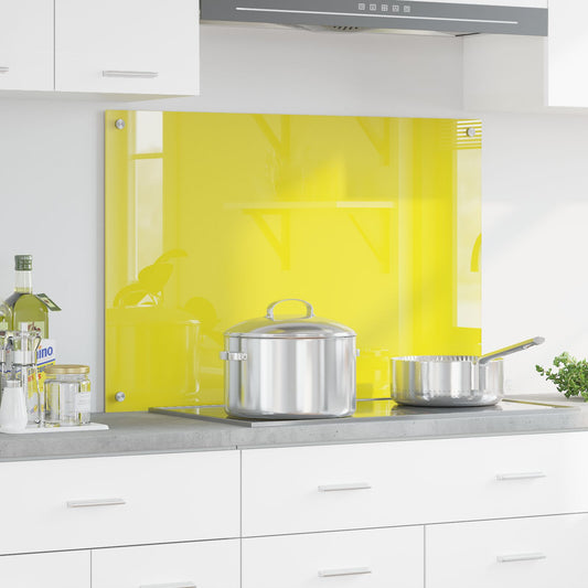 Splashback Cucina  Giallo 90X60X0,6 Cm In Vetro Temperato