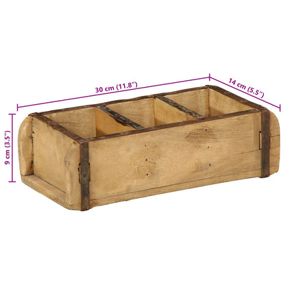 Set Di Vassoi  4 Pezzi 30X14X9 Cm In Legno Massiccio Recuperato