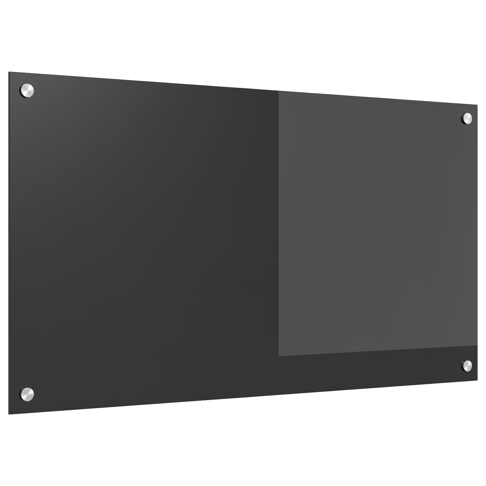Paravento Da Cucina Grigio Scuro 90X50X0,6 Cm In Vetro Temperato