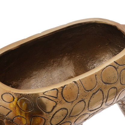 Secchiello Per Ghiaccio A Forma Di Giraffa In Ottone 49X22X39 Cm In Alluminio