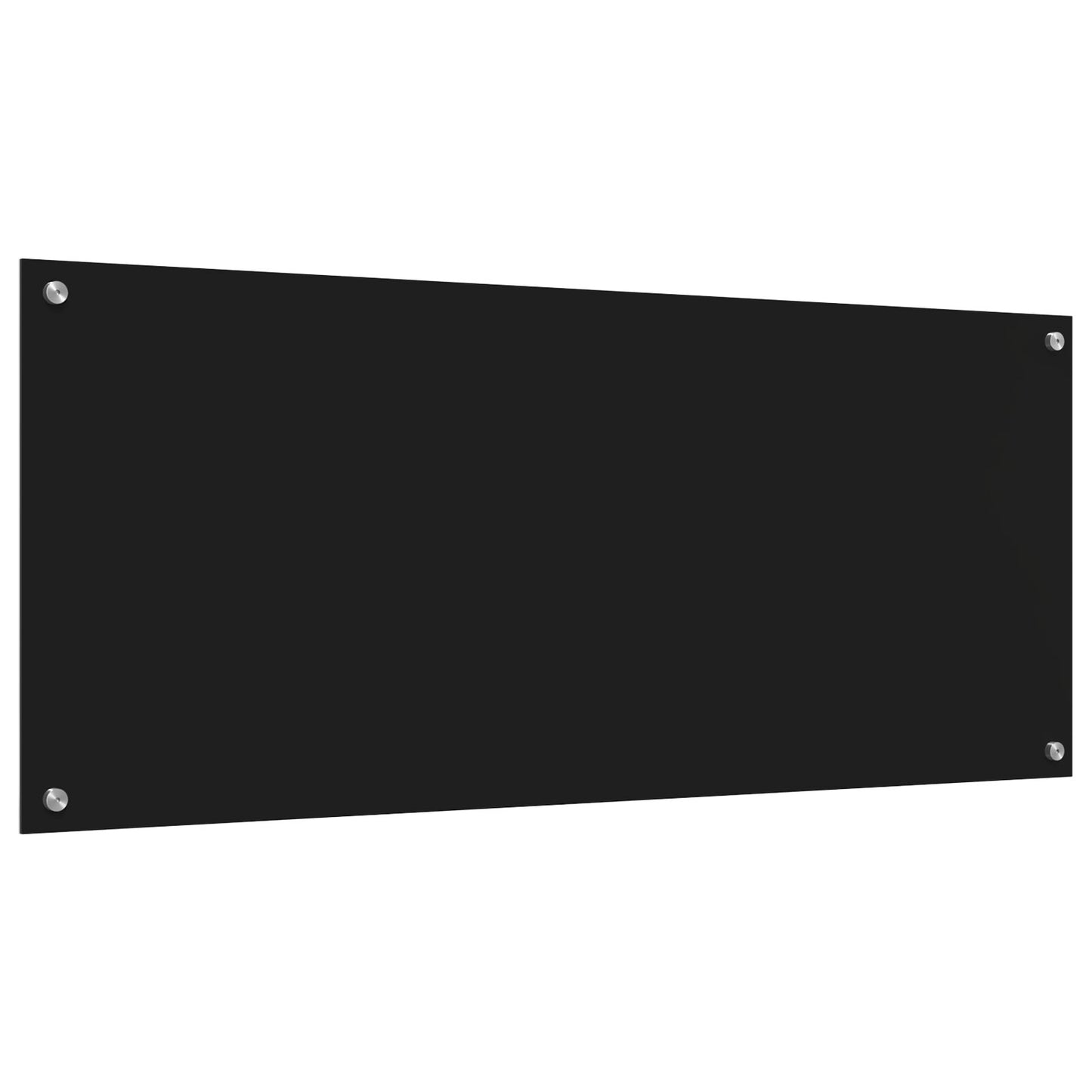 Retro Cucina Nera 120X50X0.6 Cm Vetro Temperato