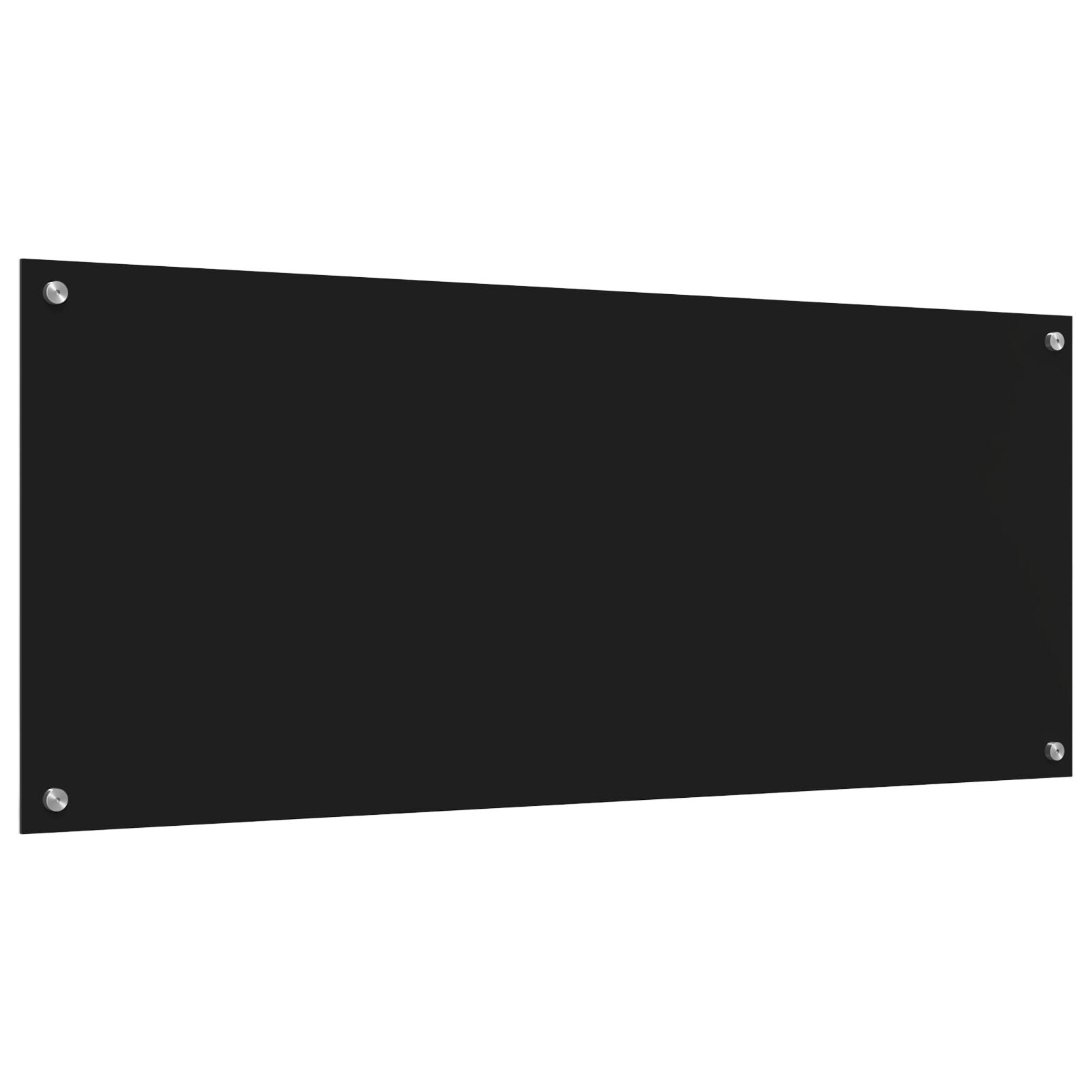 Retro Cucina Nera 120X50X0.6 Cm Vetro Temperato