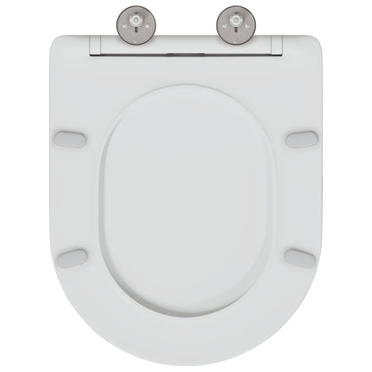 Sedile Per Toilette Con Chiusura Rapida E Soft Close In Duroplast Bianco
