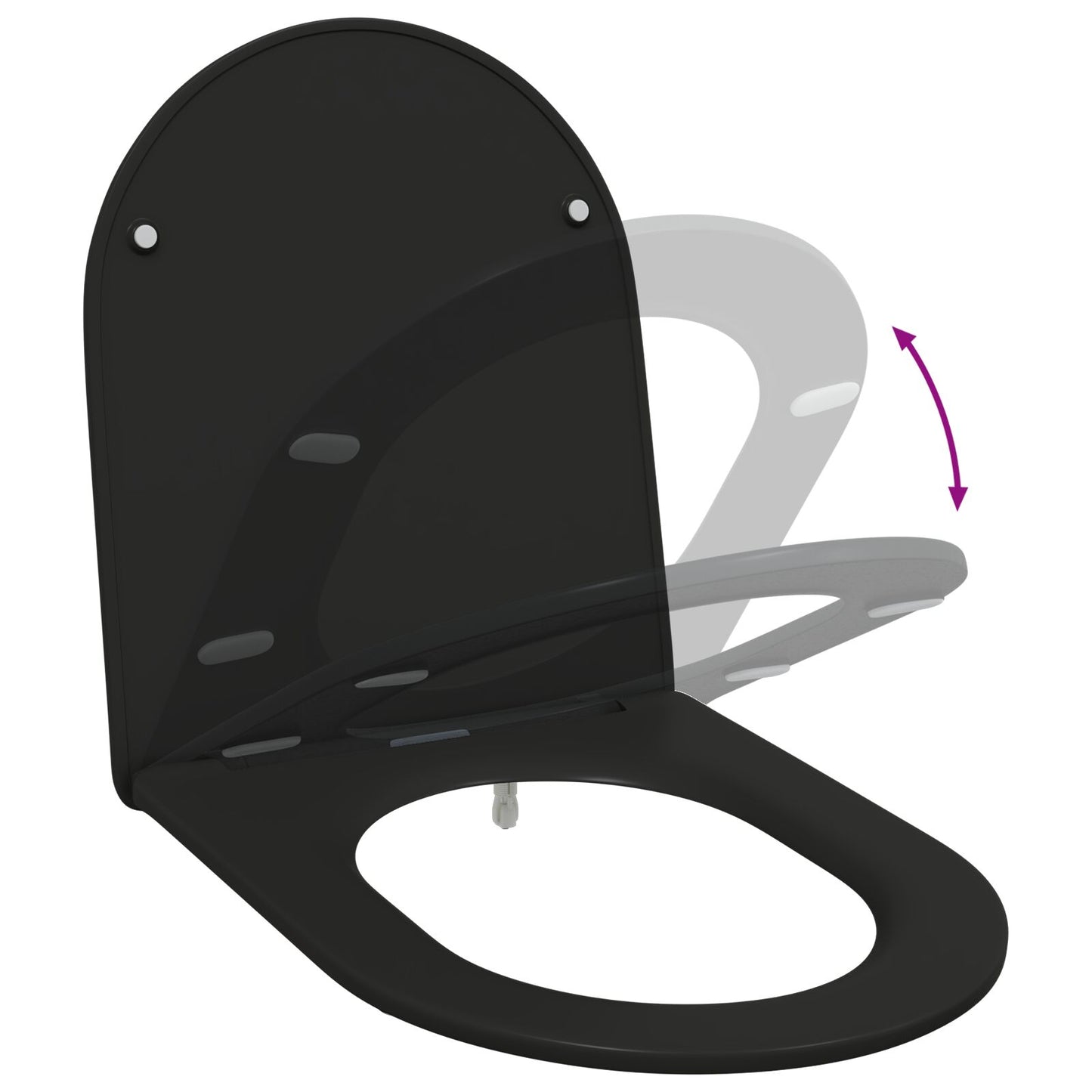 Seggiolino Per Toilette A Rilascio Rapido Con Chiusura Morbida - Duroplast, Nero
