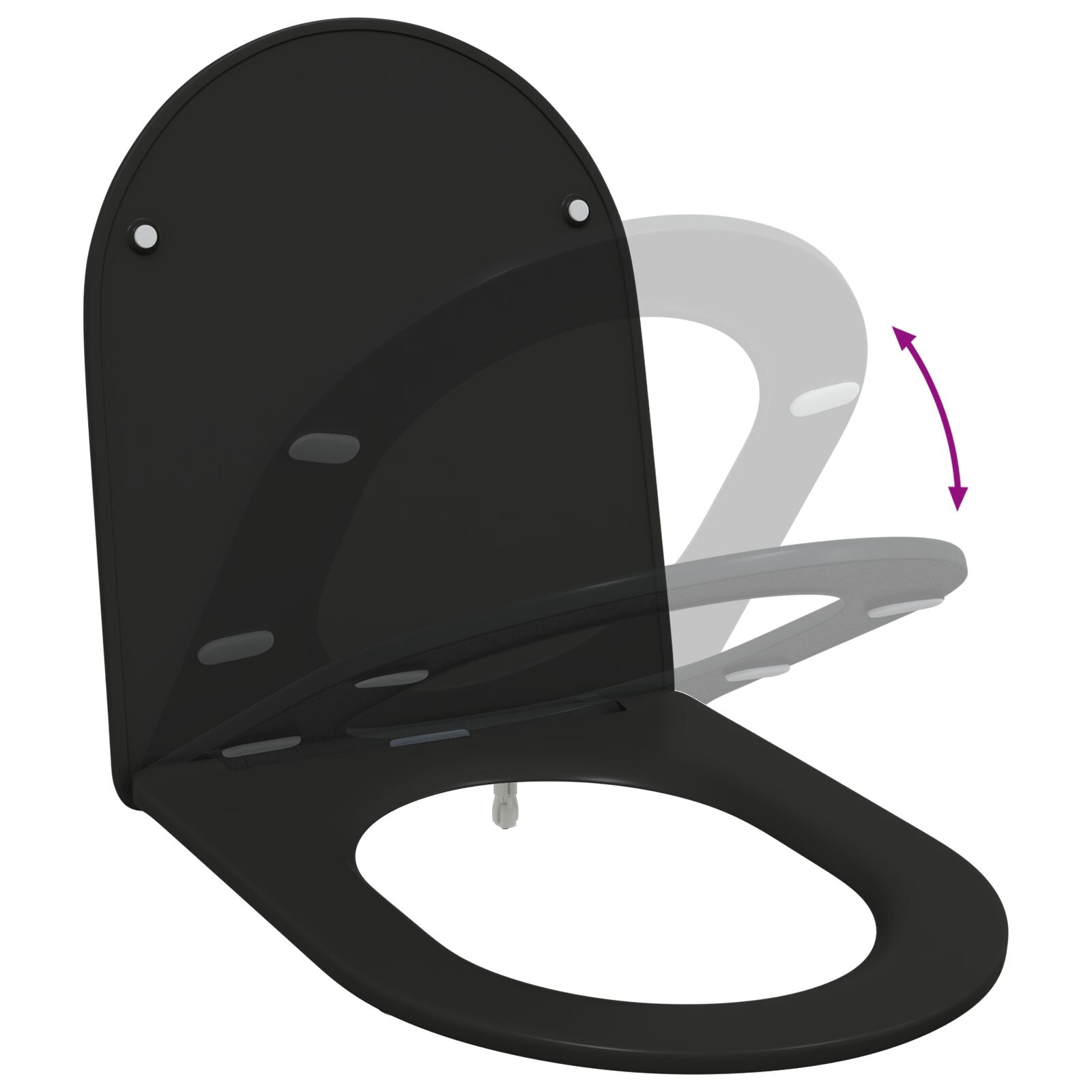 Seggiolino Per Toilette A Rilascio Rapido Con Chiusura Morbida - Duroplast, Nero