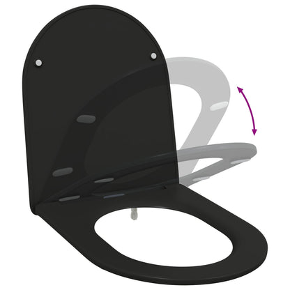 Seggiolino Per Toilette A Rilascio Rapido Con Chiusura Morbida - Duroplast, Nero