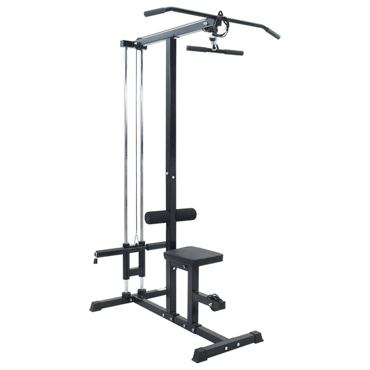 Macchina Per Lat Pulldown  Con Sedia Regolabile 80 Kg Caricabile In Acciaio