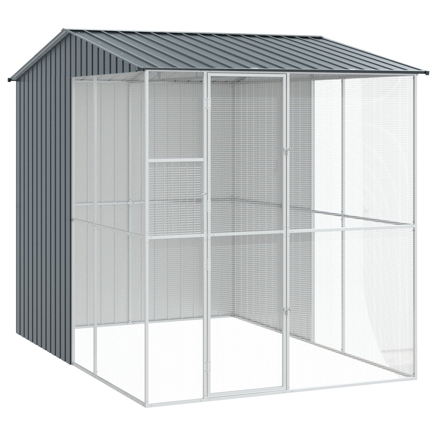 Voliera Per Uccelli  215X110X247 Cm In Acciaio