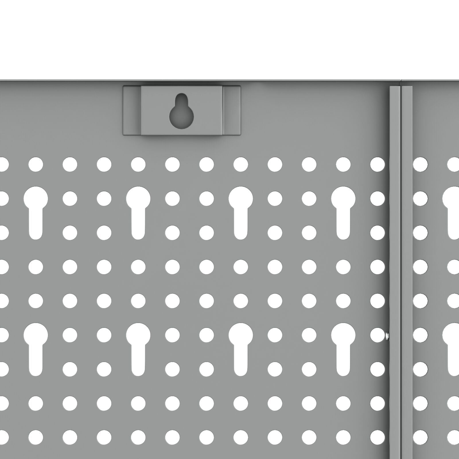 Pannelli Pegboard  2 Pezzi Con 8 Accessori Grigio 50X Acciaio