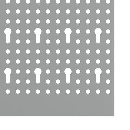 Pannelli Pegboard  2 Pezzi Con 8 Accessori Grigio 50X Acciaio
