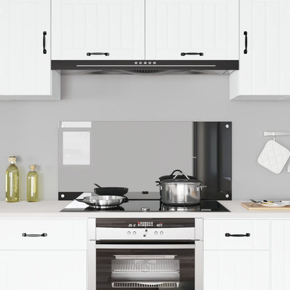 Schienale Cucina Grigio Scuro 110X50X0,6 Cm In Vetro Temperato Di