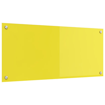 Schienale Cucina Giallo 90X40X0,6 Cm Vetro Temperato