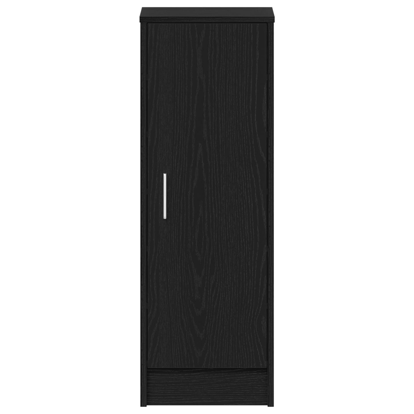 Armadio Per Scarpe  Nero Rovere 32X35X92 Cm In Legno Ingegnerizzato