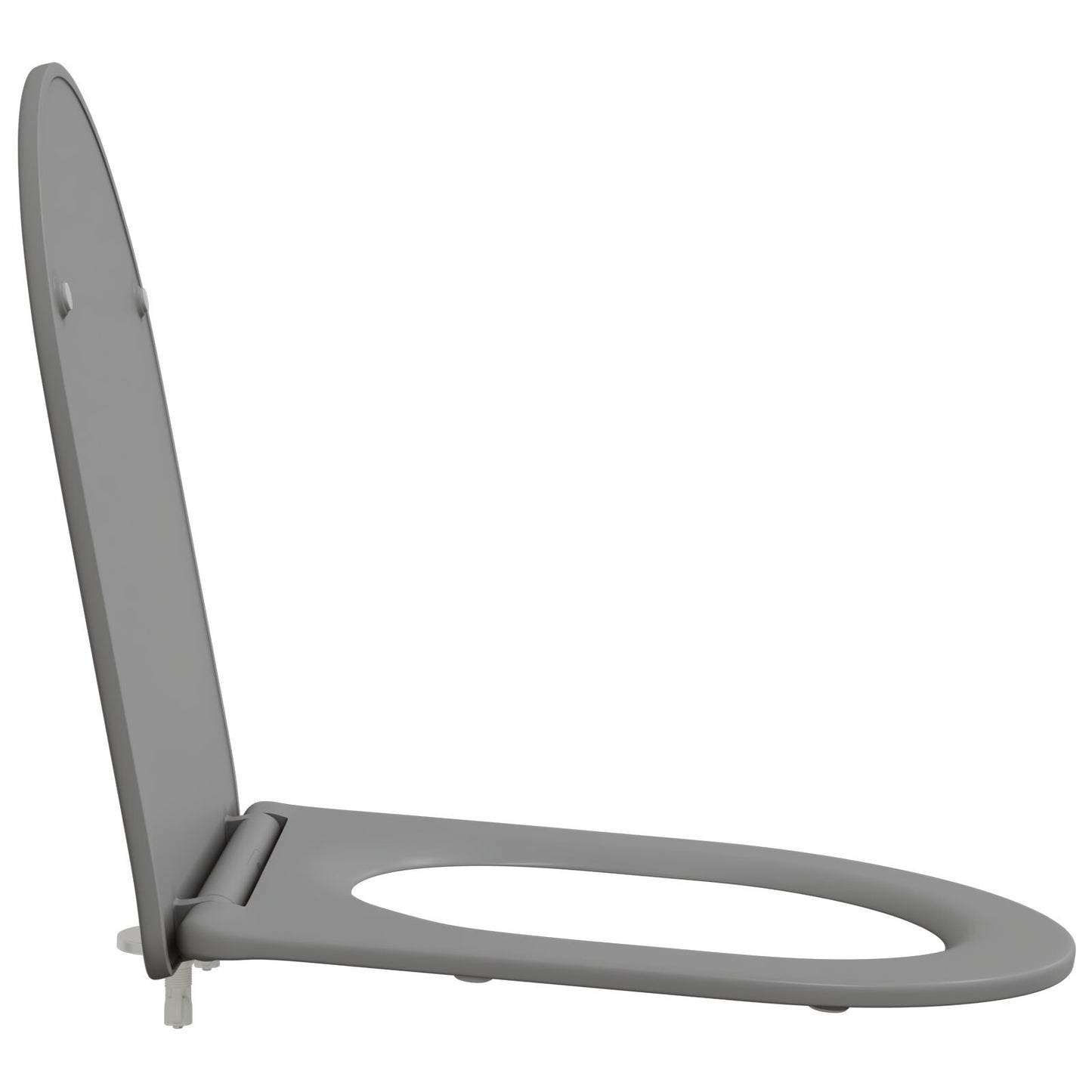 Sedile Wc A Sgancio Rapido  Con Chiusura Morbida In Duroplast Grigio