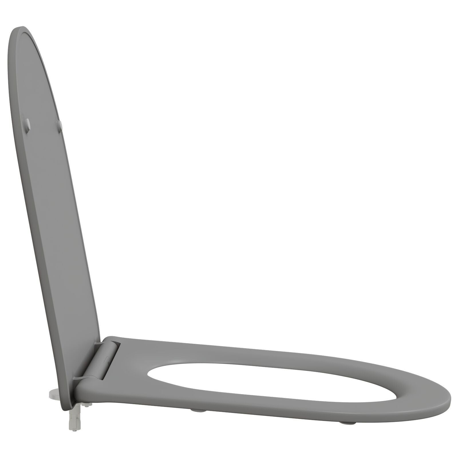 Sedile Wc A Sgancio Rapido  Con Chiusura Morbida In Duroplast Grigio